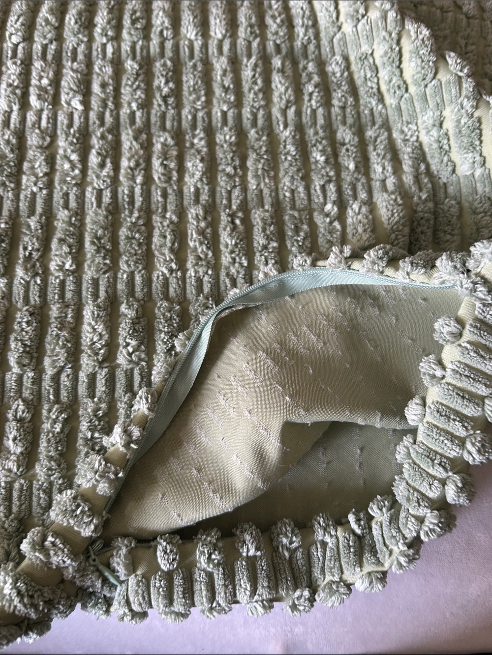 Plush Sage Green Textured Decorative Throw Pillow Cover 2 pieces 20x20”